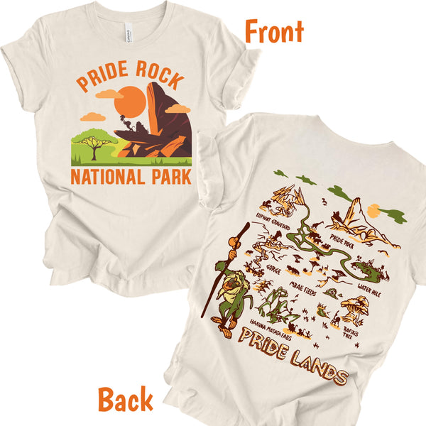 Pride Rock National Park front/back tee